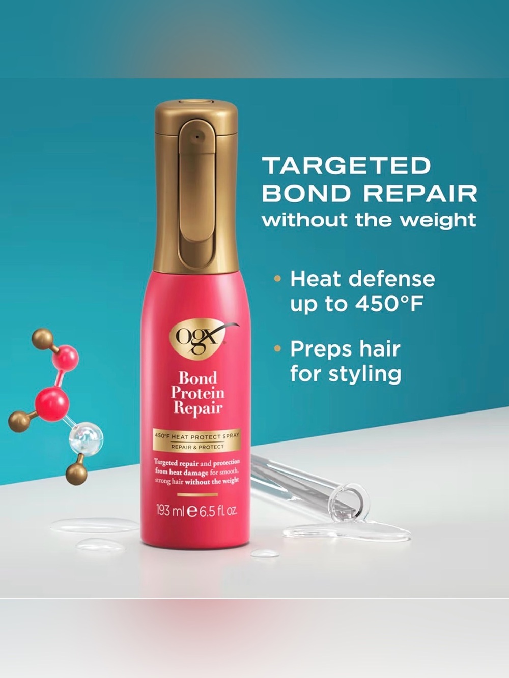 OGX Bond Protein Repair Heat Protect Spray 6.5 fl oz